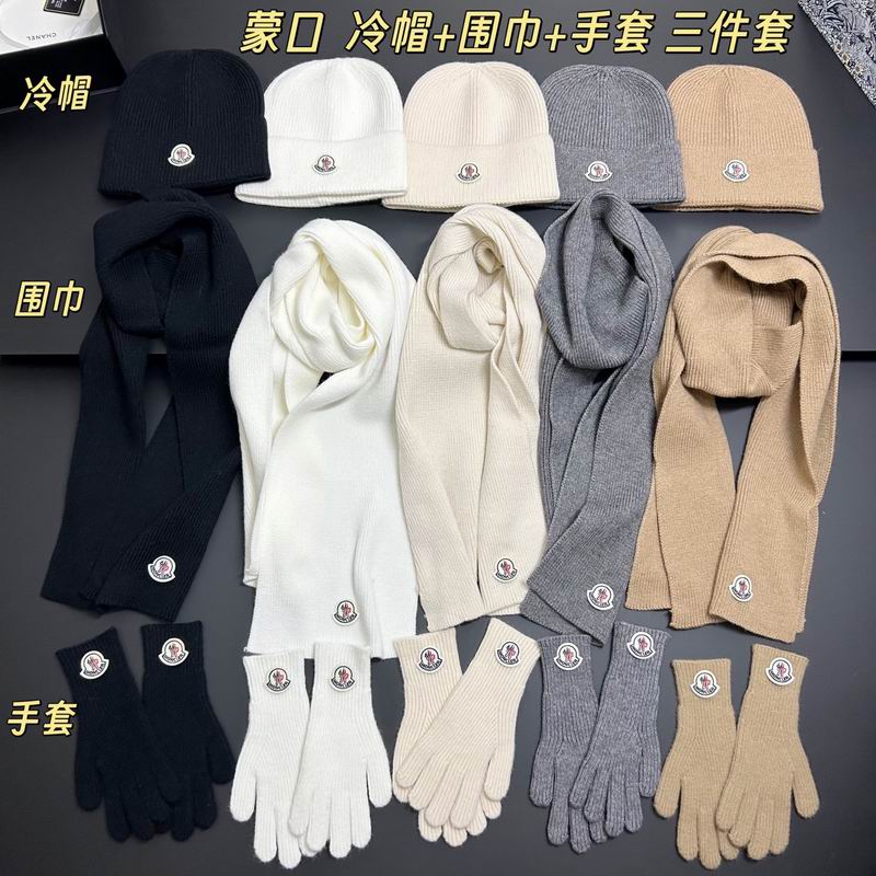Moncler scarf hat gloves dx15